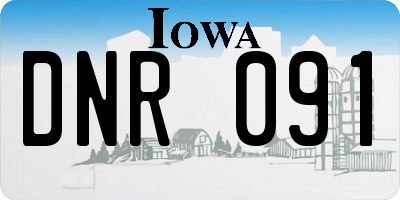 IA license plate DNR091