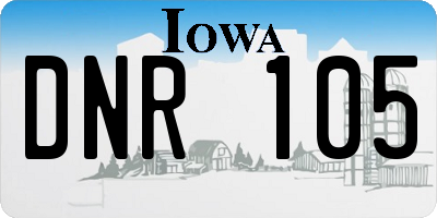 IA license plate DNR105