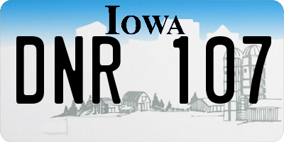 IA license plate DNR107