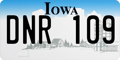 IA license plate DNR109