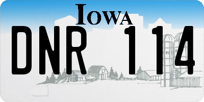 IA license plate DNR114