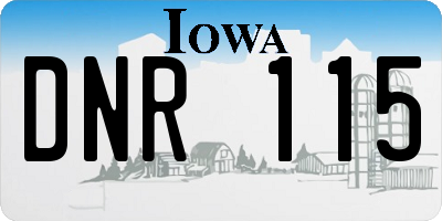 IA license plate DNR115