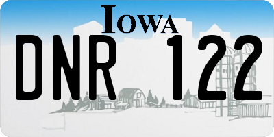IA license plate DNR122