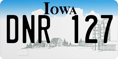 IA license plate DNR127