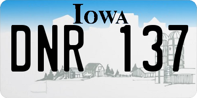 IA license plate DNR137