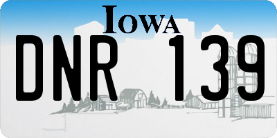 IA license plate DNR139