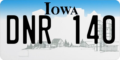IA license plate DNR140