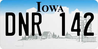 IA license plate DNR142