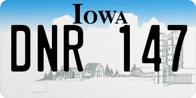IA license plate DNR147