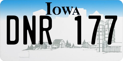IA license plate DNR177