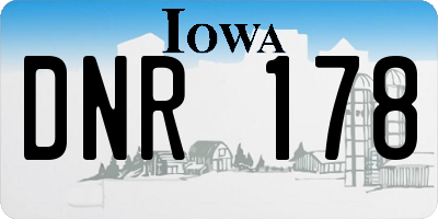 IA license plate DNR178