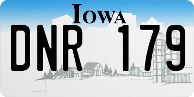 IA license plate DNR179