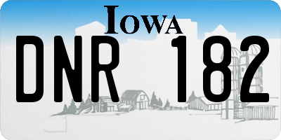 IA license plate DNR182