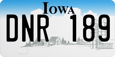 IA license plate DNR189
