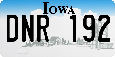 IA license plate DNR192