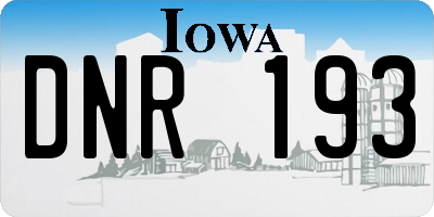 IA license plate DNR193