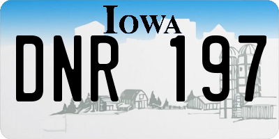 IA license plate DNR197