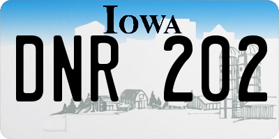 IA license plate DNR202