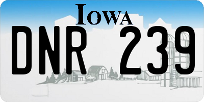 IA license plate DNR239