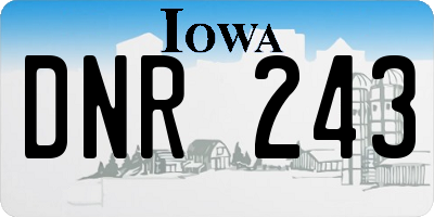 IA license plate DNR243