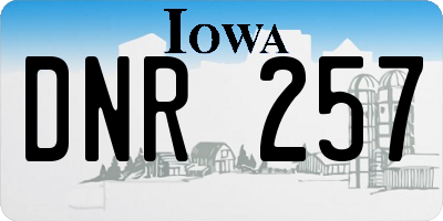 IA license plate DNR257