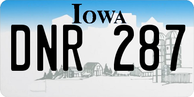 IA license plate DNR287