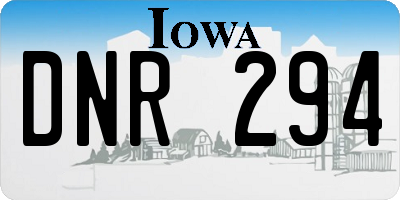 IA license plate DNR294