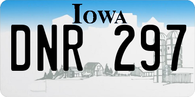 IA license plate DNR297