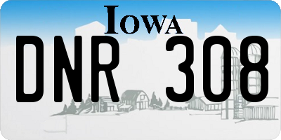 IA license plate DNR308