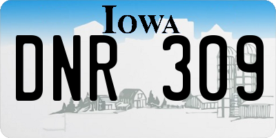 IA license plate DNR309