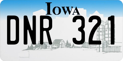 IA license plate DNR321