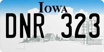 IA license plate DNR323