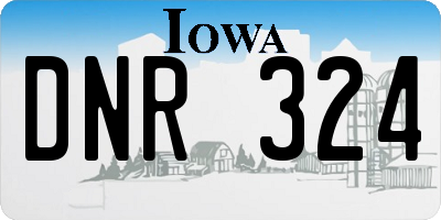 IA license plate DNR324