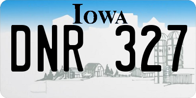 IA license plate DNR327