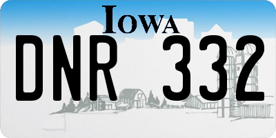 IA license plate DNR332