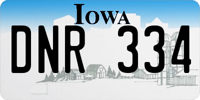 IA license plate DNR334