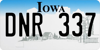 IA license plate DNR337