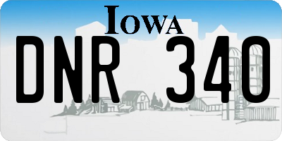 IA license plate DNR340