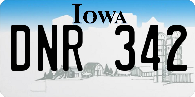 IA license plate DNR342