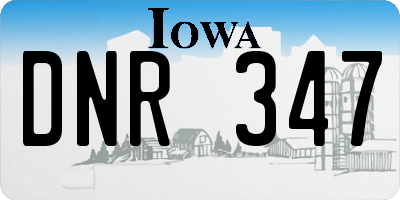 IA license plate DNR347