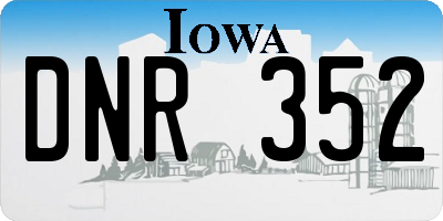 IA license plate DNR352