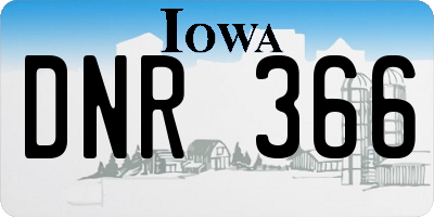 IA license plate DNR366
