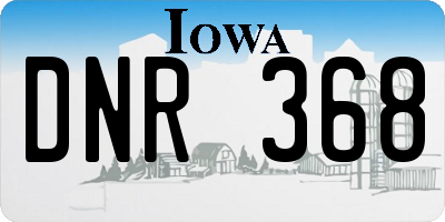 IA license plate DNR368