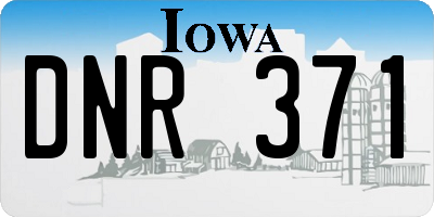 IA license plate DNR371