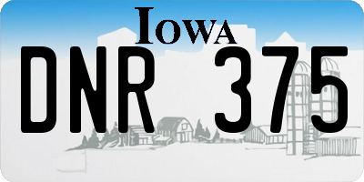 IA license plate DNR375