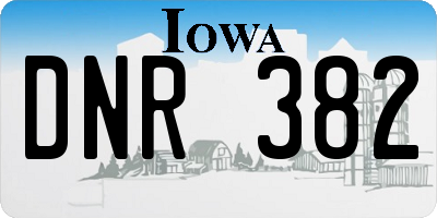 IA license plate DNR382