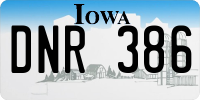 IA license plate DNR386