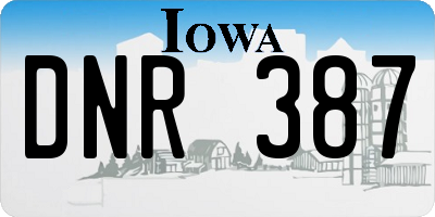 IA license plate DNR387