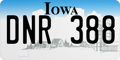 IA license plate DNR388