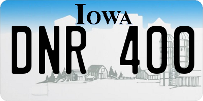 IA license plate DNR400